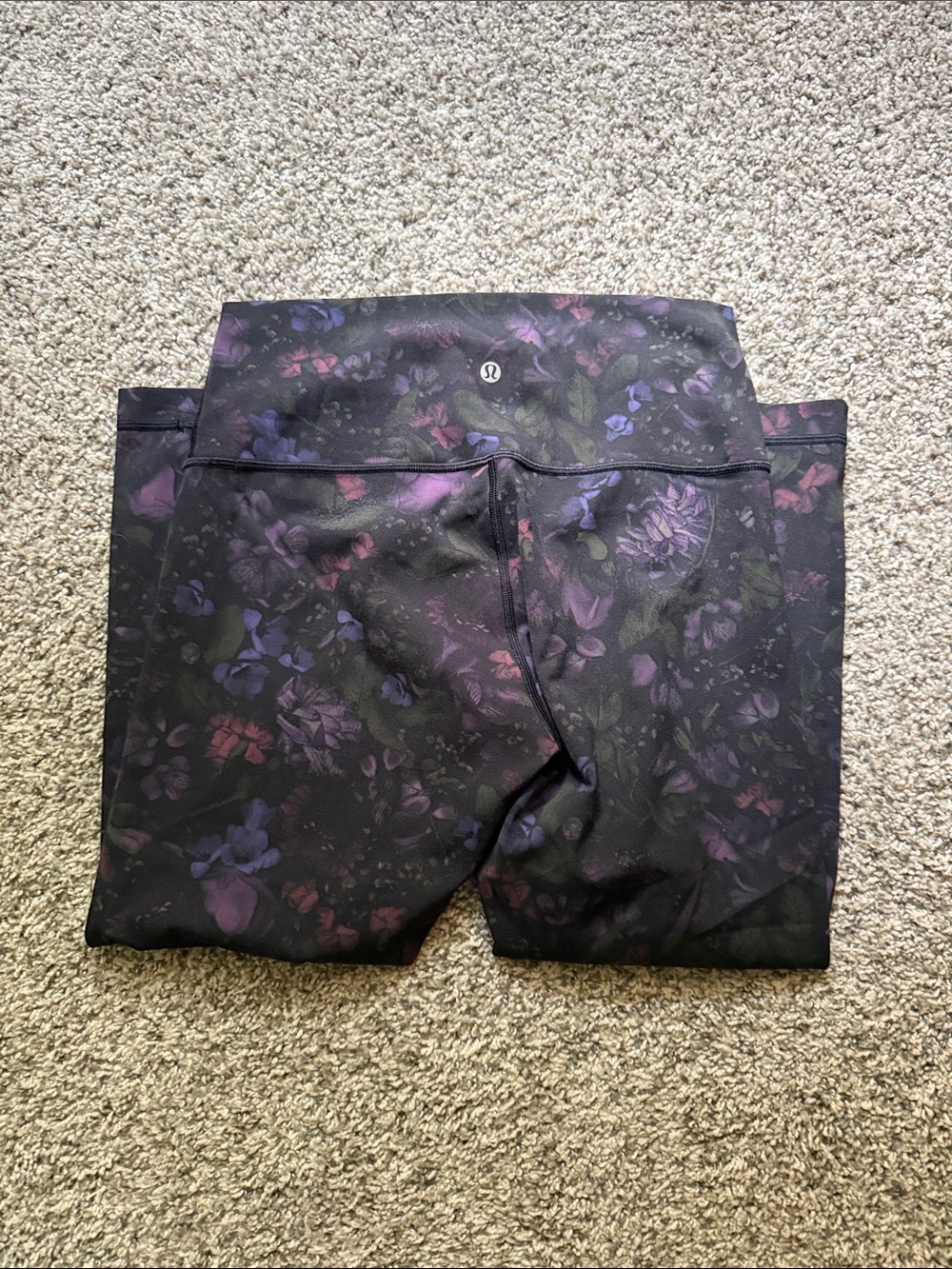 lululemon athletica Black Floral High-Rise Leggings with Purple Accents - Picture 6 of 6